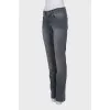 Mid-rise grey jeans