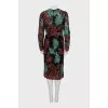 Lace dress with floral print