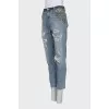 Jeans with voluminous decor