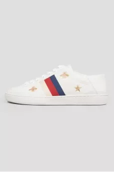 Кеды с золотистой вышивкой 