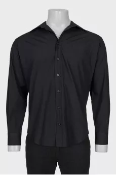 Men's straight black shirt