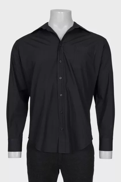 Men's straight black shirt