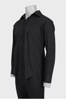Men's straight black shirt