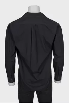 Men's straight black shirt