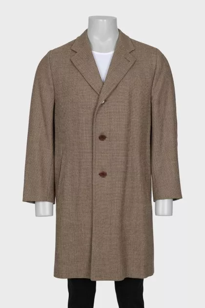 Men's coat with a small print