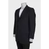 Men's black button-down jacket