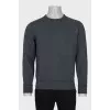 Men's gray jumper with embroidery