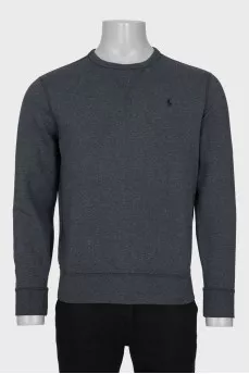 Men's gray jumper with embroidery