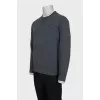 Men's gray jumper with embroidery