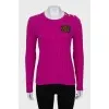 Pink sweater with embroidery