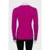 Pink sweater with embroidery