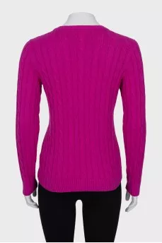 Pink sweater with embroidery