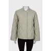 Green quilted jacket