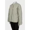 Green quilted jacket