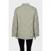 Green quilted jacket