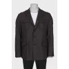 Men's brown single-breasted jacket