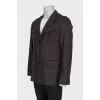 Men's brown single-breasted jacket