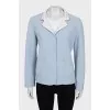 Reversible wool cardigan