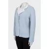 Reversible wool cardigan