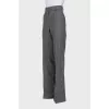 High-waisted wool trousers