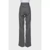 High-waisted wool trousers