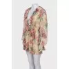 Silk jumpsuit with shorts