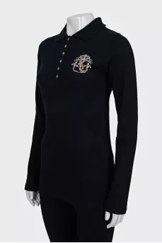 Black pullover with a print on the back