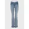 Mid-rise flared jeans