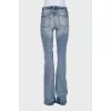 Mid-rise flared jeans