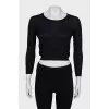 Wool and silk jumper with open back