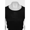 Wool and silk jumper with open back