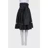 Black skirt with a wide belt