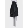 Black skirt with a wide belt