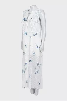 White ruffle maxi dress