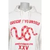 Men's white hoodie with print