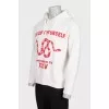 Men's white hoodie with print