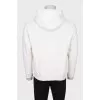 Men's white hoodie with print