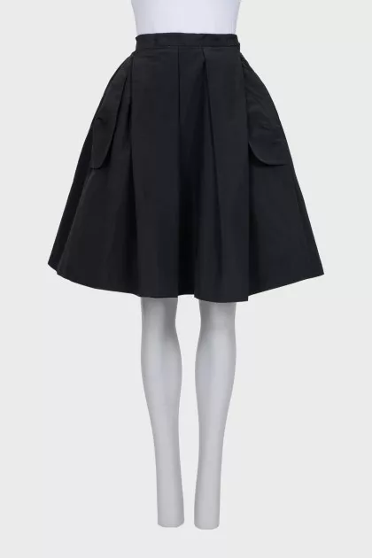 Black high-waisted skirt