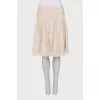 Silk skirt with embroidery decorated with lace