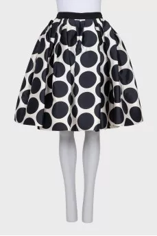 Fluffy polka dot skirt