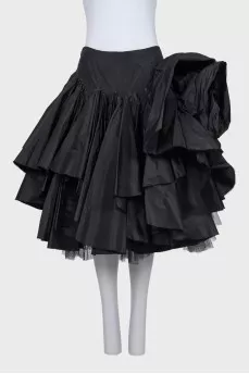 A full silk skirt with tulle