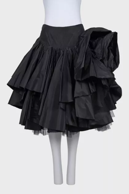 A full silk skirt with tulle