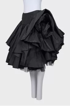 A full silk skirt with tulle