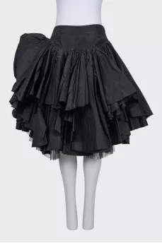 A full silk skirt with tulle