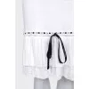 Straight midi skirt decorated with lace