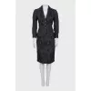 Black pleated suit