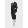 Black pleated suit