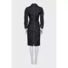 Black pleated suit