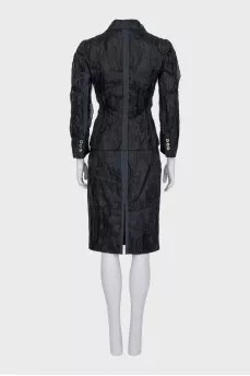 Black pleated suit