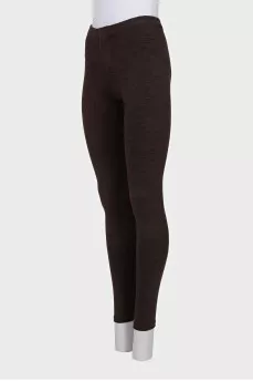 Brown leggings with a zipper